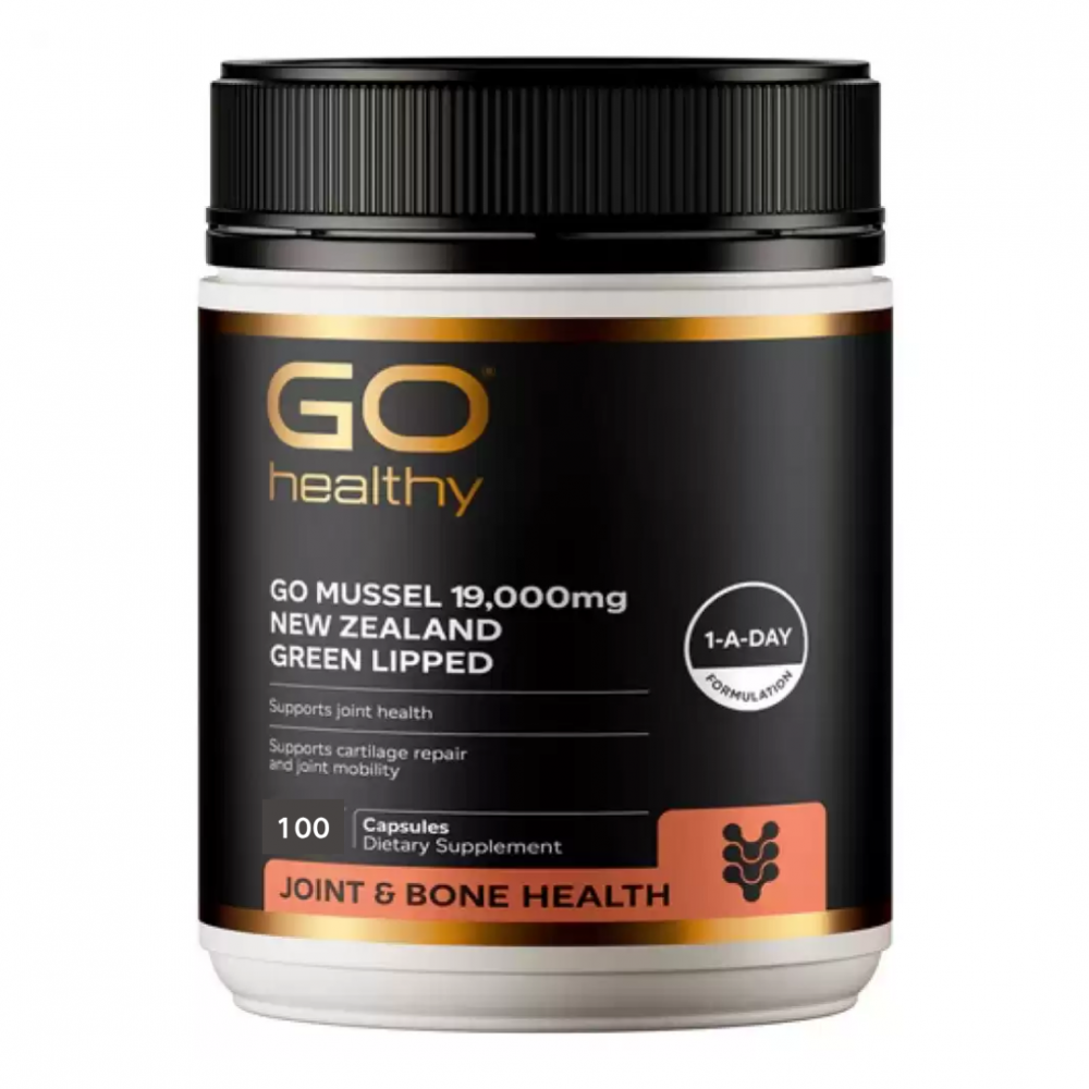 【同品牌买4赠1】 GO Healthy绿唇贻贝19,000mg关节素食胶囊100粒