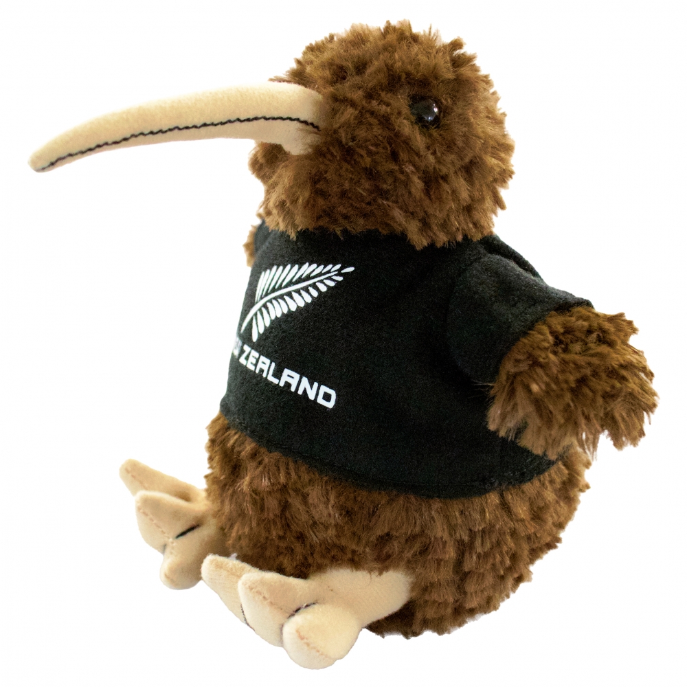 新西兰可爱 Kiwi 几维鸟毛绒玩具（银蕨 T 恤款）