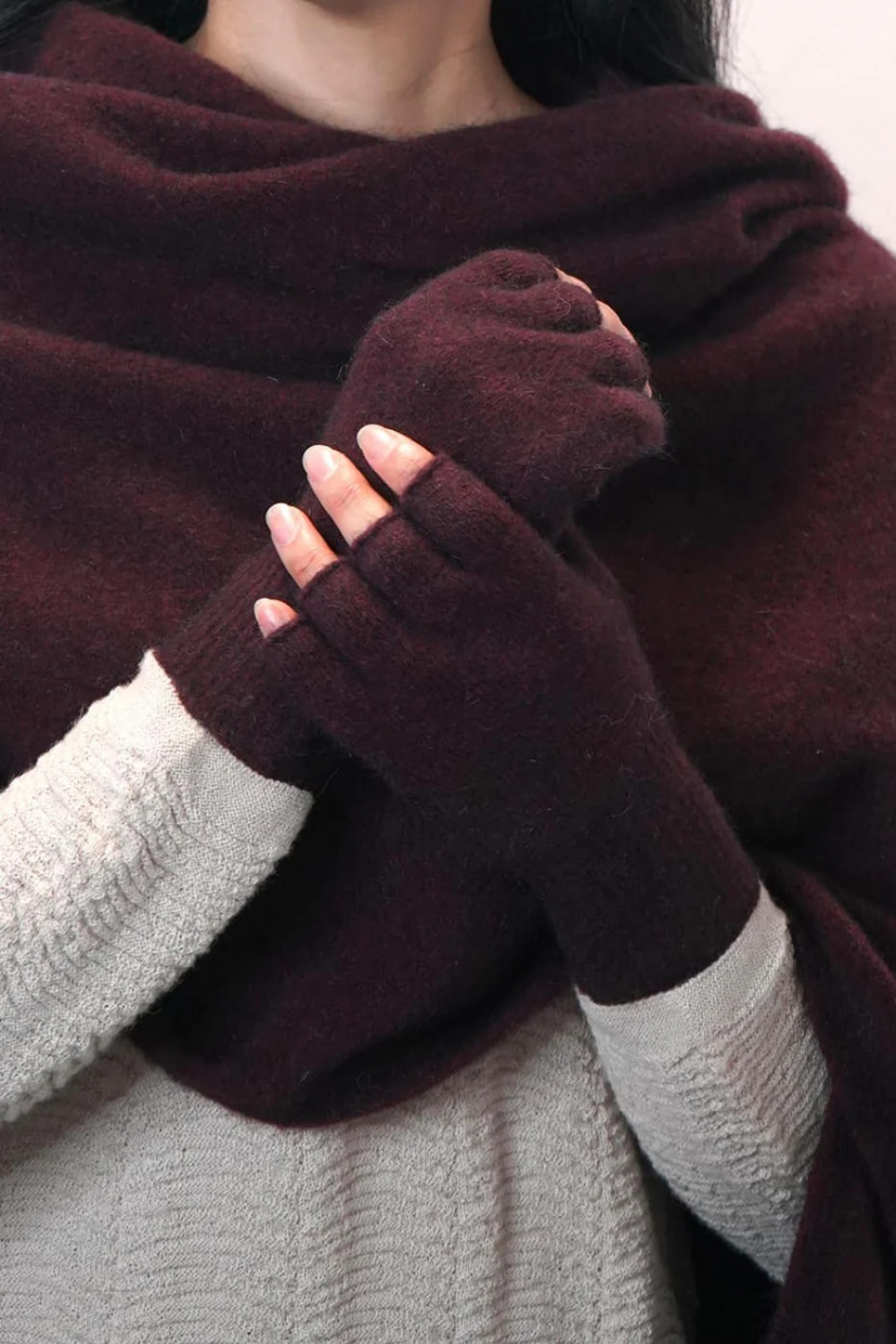 【KAPEKA买四赠一可混搭】 新西兰美丽诺羊毛无指手套(多色可选)