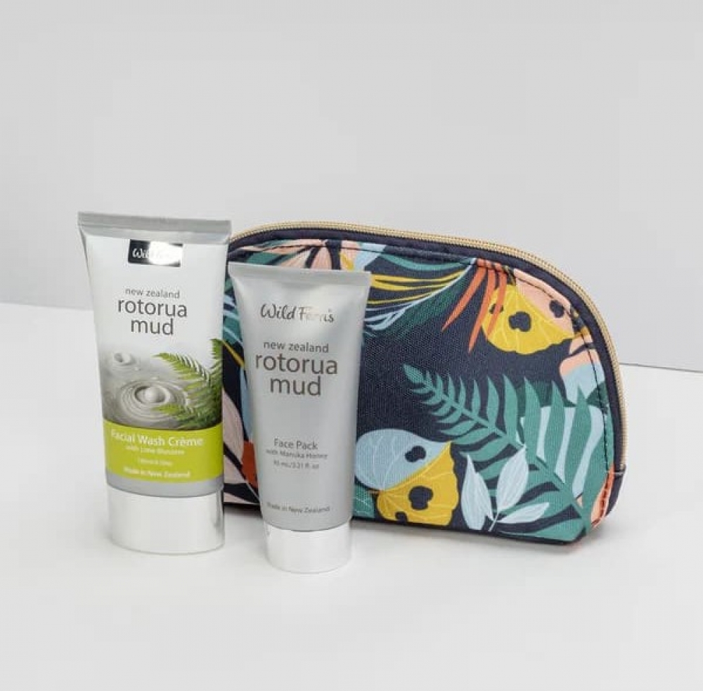 【同品牌满$70赠1护手霜】 帕氏Wildferns 罗托鲁瓦泥护肤化妆包套装（面膜/洁面乳/化妆包）