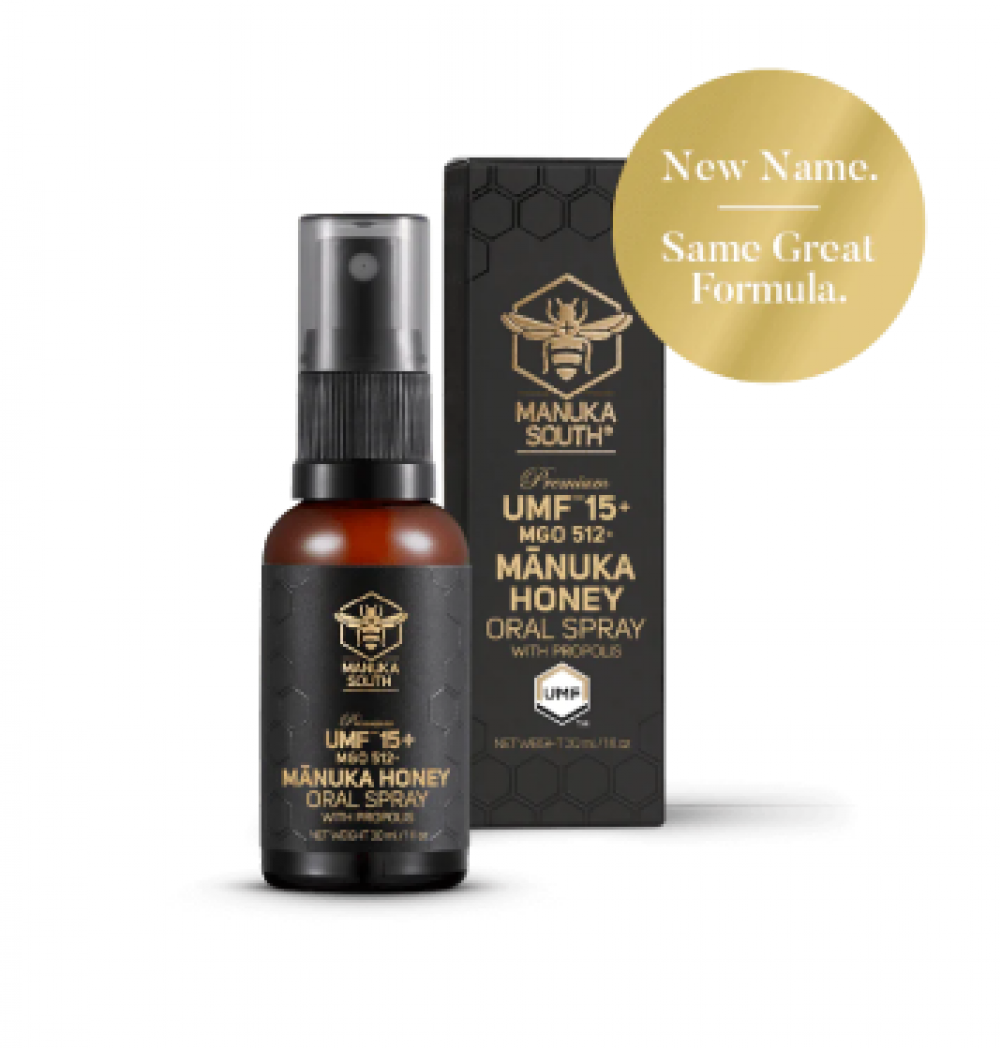 【同品牌满1000纽币送5+麦卢卡蜂蜜】 Manuka South UMF15+ 蜂胶精华口腔喷雾 30ml