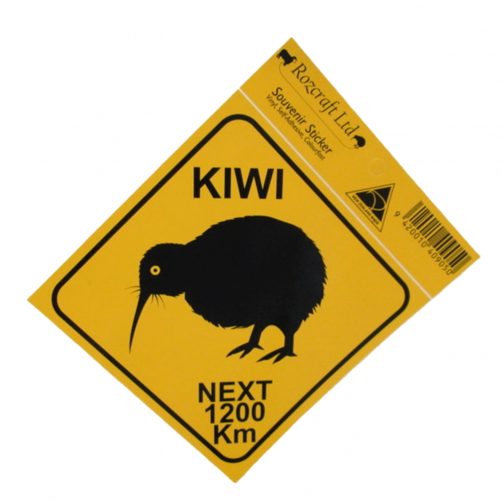 新西兰特色Kiwi 道路警示牌车贴