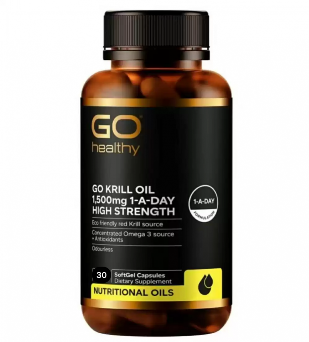 【同品牌买4赠1】 GO Healthy   虾青素/磷虾油 1500mg 30粒
