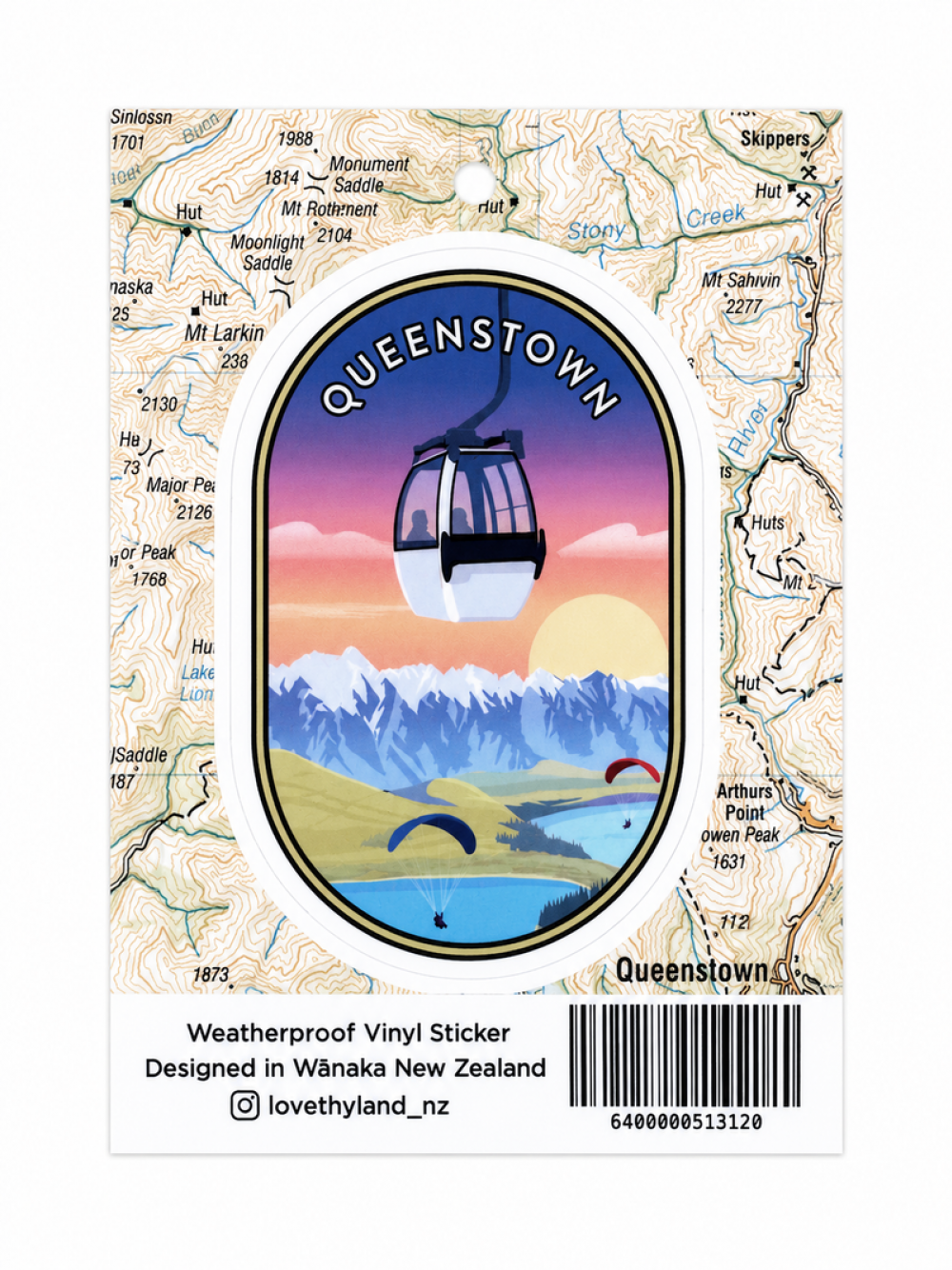 新西兰Queenstown Gondola 皇后镇天空缆车贴纸