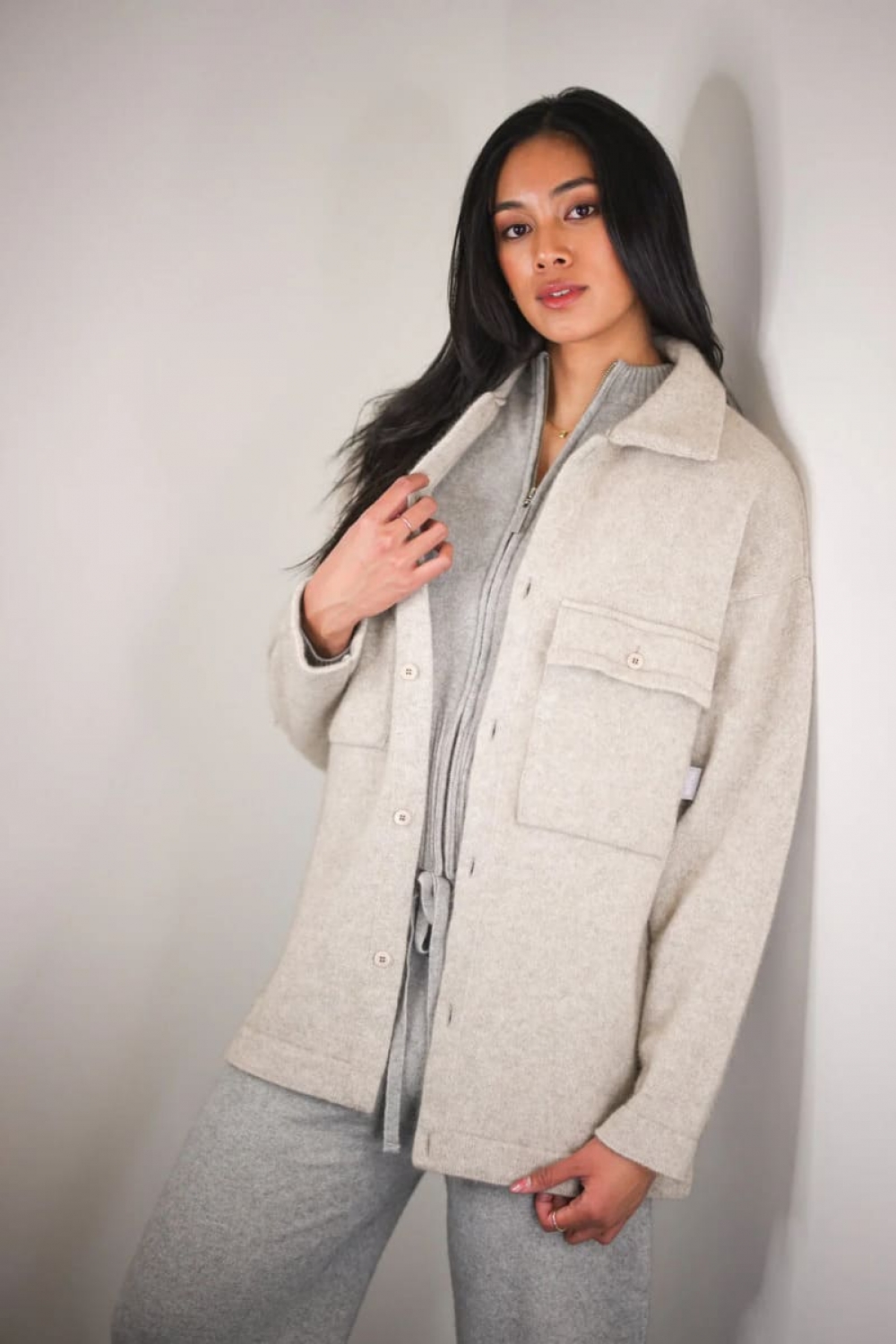 中性休闲衬衫式外套（2色可选）