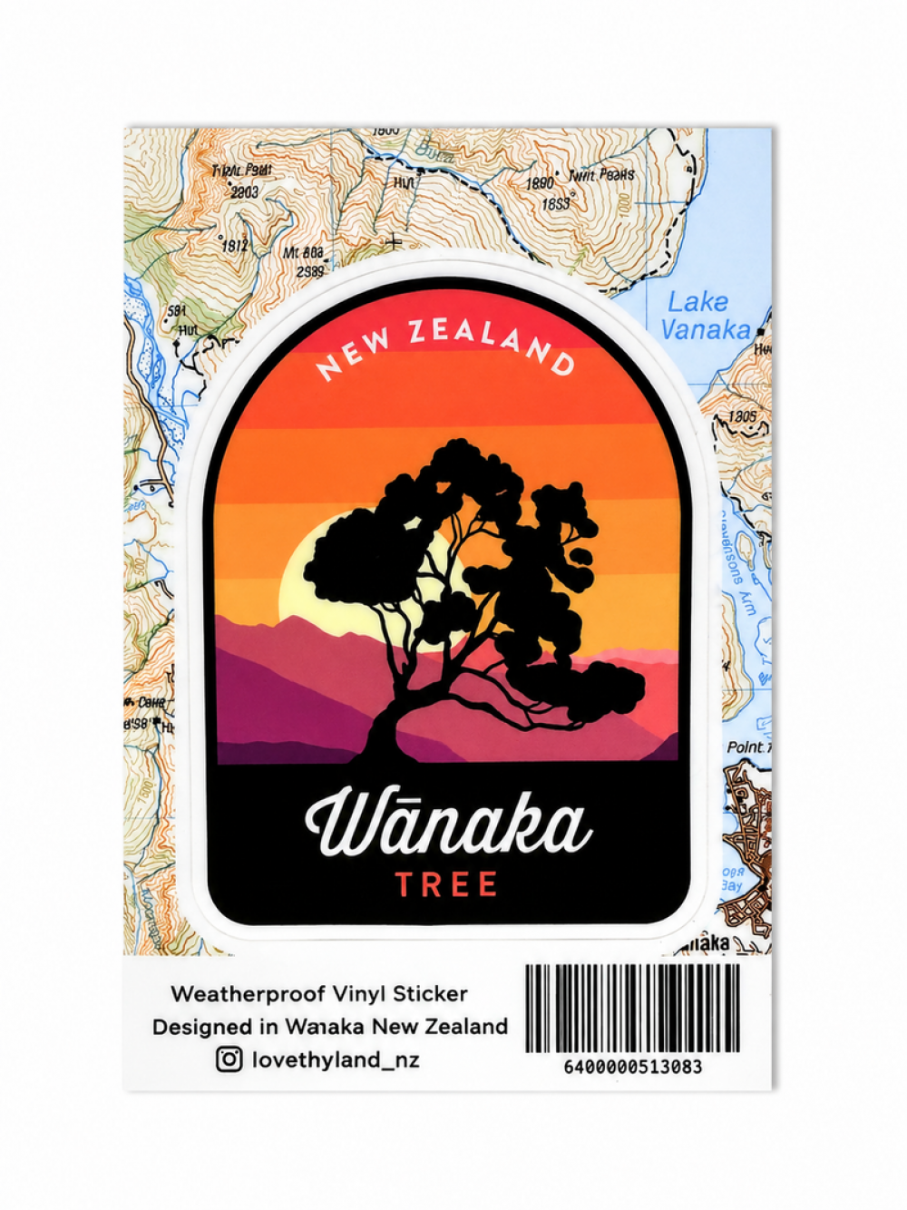 新西兰Wanaka Tree 瓦纳卡孤树贴纸  64 x82mm