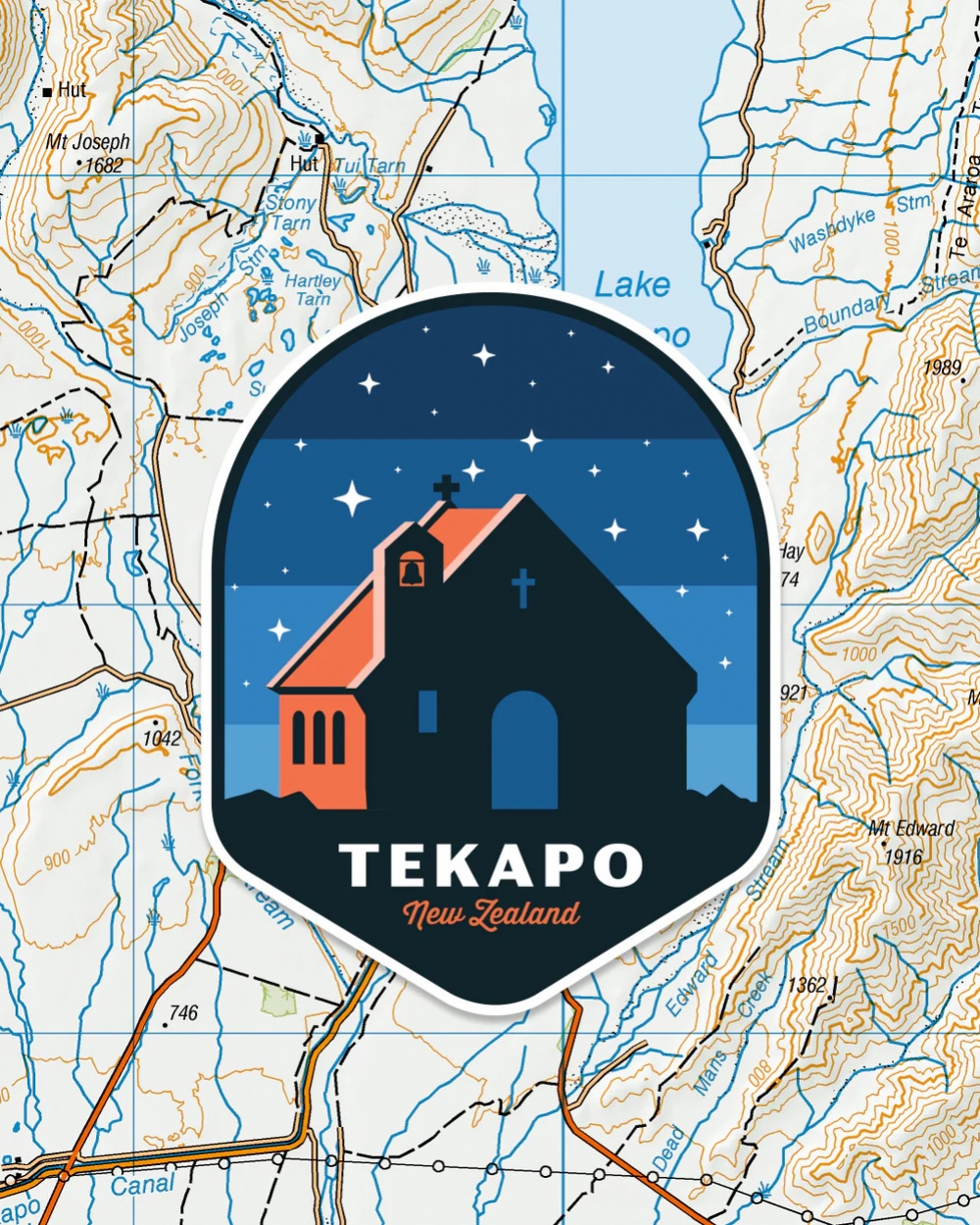 新西兰Tekapo Stargazing 特卡波观星贴纸 70 x 55mm