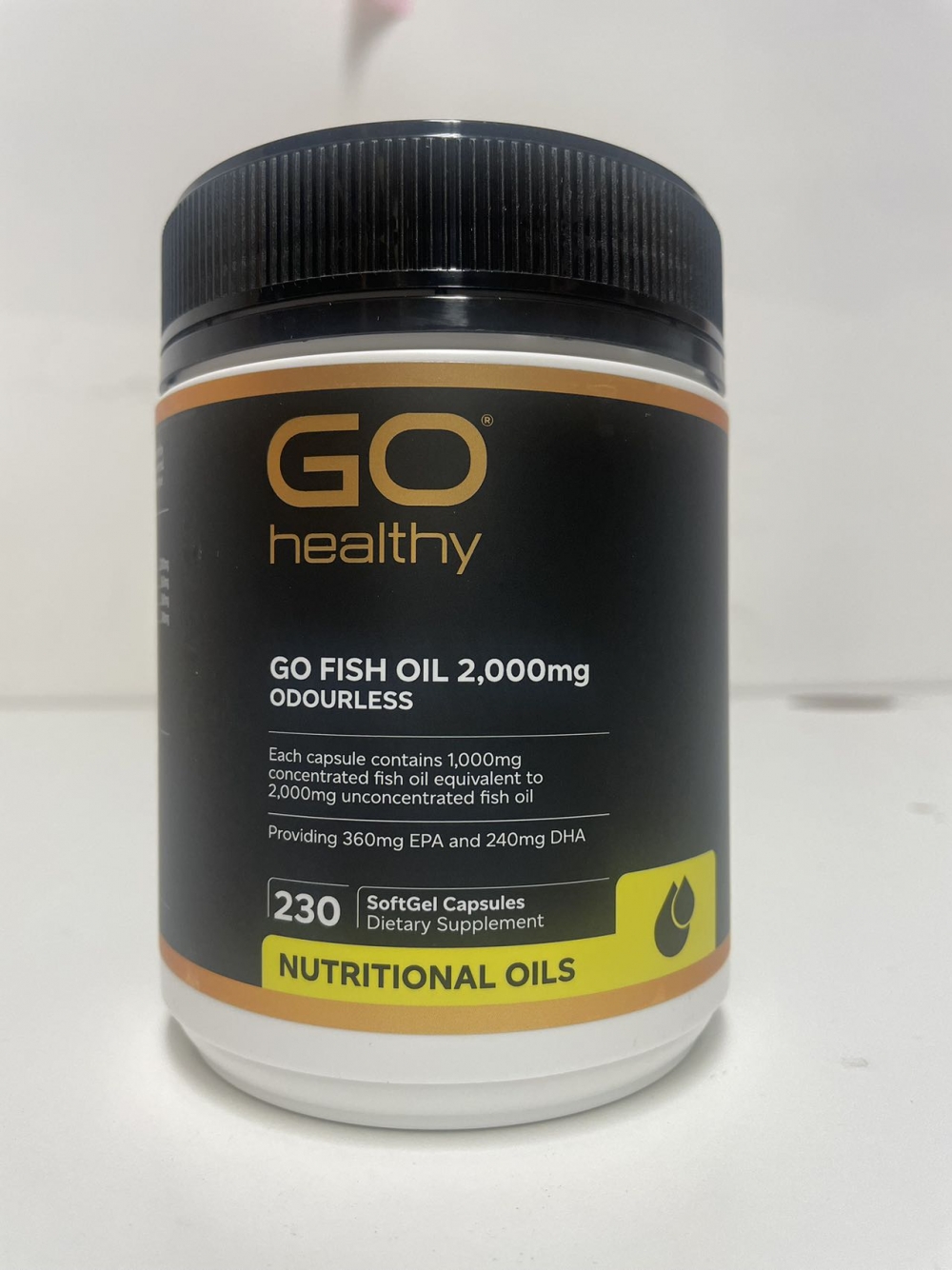 【同品牌买4赠1】 GO Healthy 2,000mg 深海无腥鱼油 胶囊 230粒