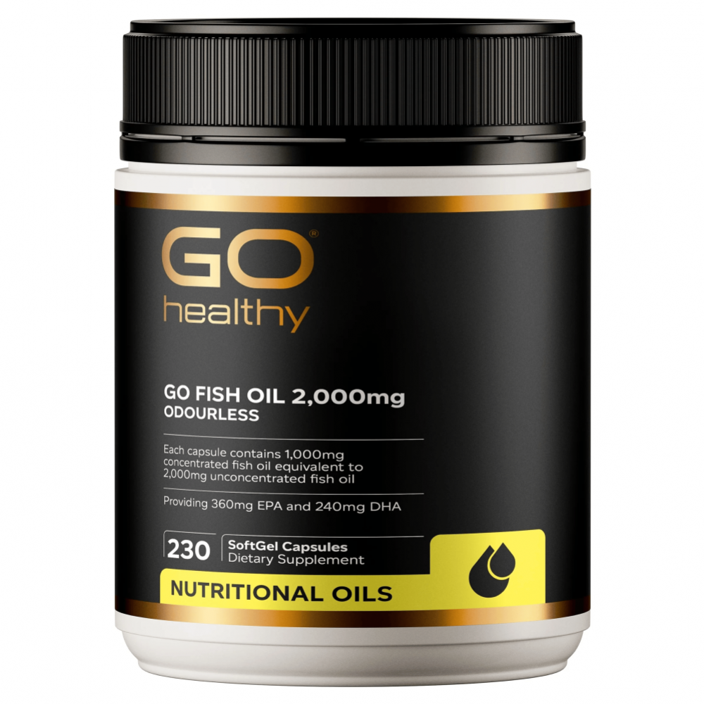 【同品牌买4赠1】 GO Healthy 2,000mg 深海无腥鱼油 胶囊 230粒