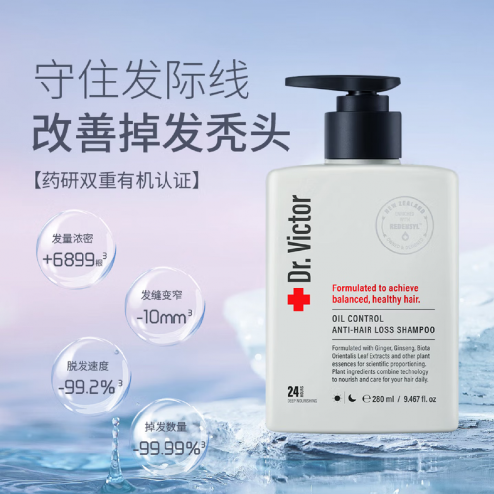 Dr.Victor新西兰控油蓬松止痒洗发水 脱发克星 280ml