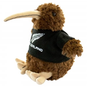 新西兰可爱 Kiwi 几维鸟毛绒玩具（银蕨 T 恤款）