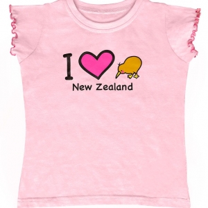【儿童T恤】 新西兰儿童 I Love Kiwi 我爱奇异鸟主题T恤（可爱粉色）