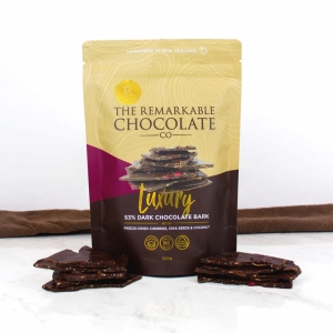 新西兰Sweet Moments奇亚籽樱桃 & 椰子豪华巧克力片 125克