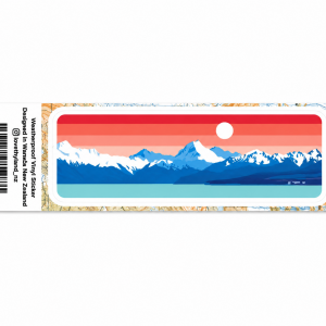 新西兰Aoraki Panorama 奥拉基库克山全景贴纸 120 x 50mm