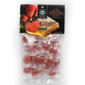【清仓特惠】 新西兰活性加强-草莓麦卢卡蜂蜜糖124g (保质期：2024年9月）
