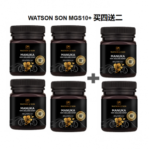 【买4赠2包邮】Watson & Son麦卢卡蜂蜜 MGS10+ 250g (6瓶装)（最后2组）