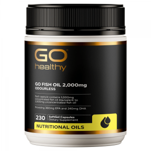 【同品牌买4赠1】 GO Healthy 2,000mg 深海无腥鱼油 胶囊 230粒